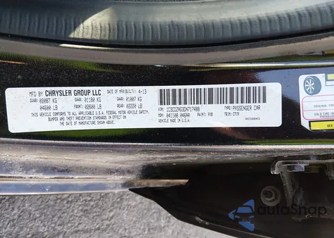 2013 Dodge Avenger Se V6 z USA, uszkodzony, nr VIN 1C3CDZAG3DN717488